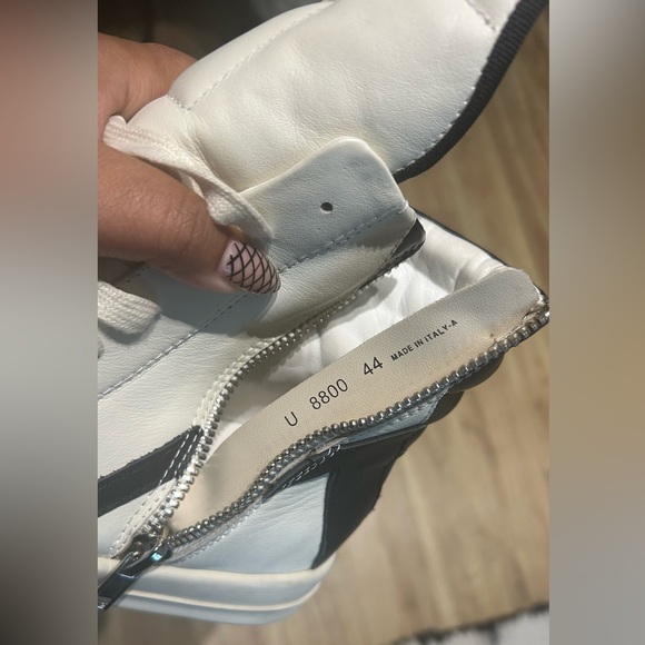 Rick Owens Black and White High-Top Sneakers - Picture 11 of 11